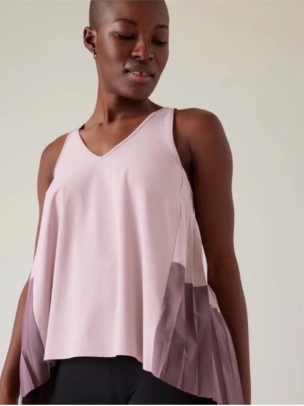 Athleta Swing Forward Pleated Tank Top